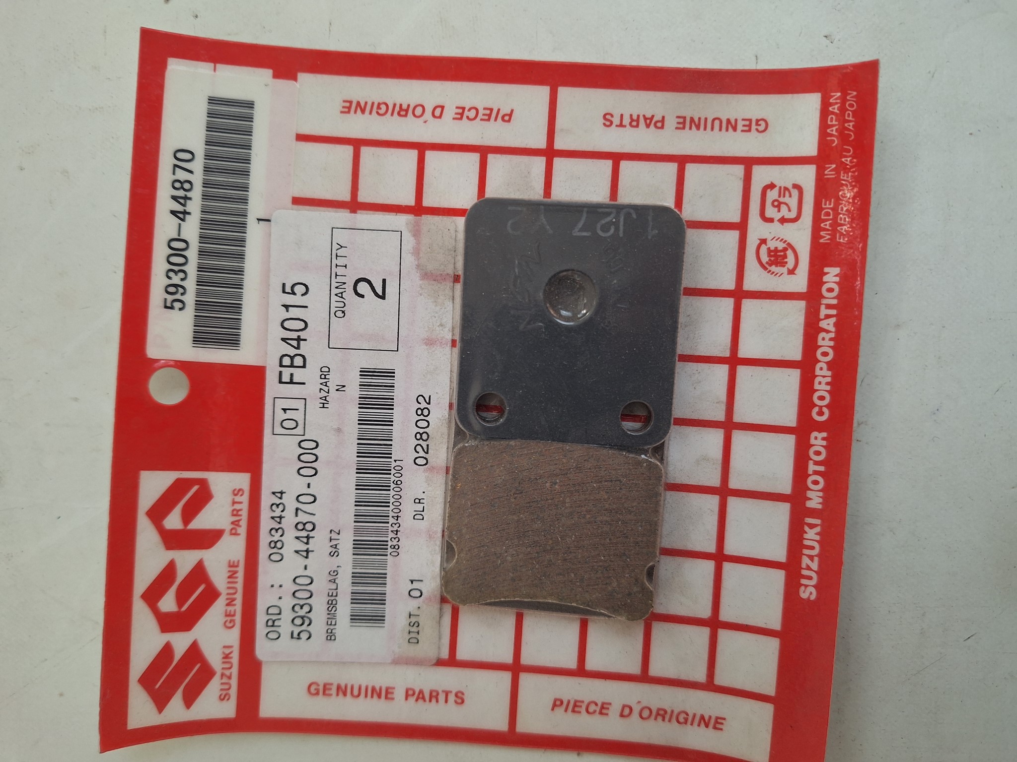 Bild von SUZUKI  BREMSBELAG. SATZ  59300-44870